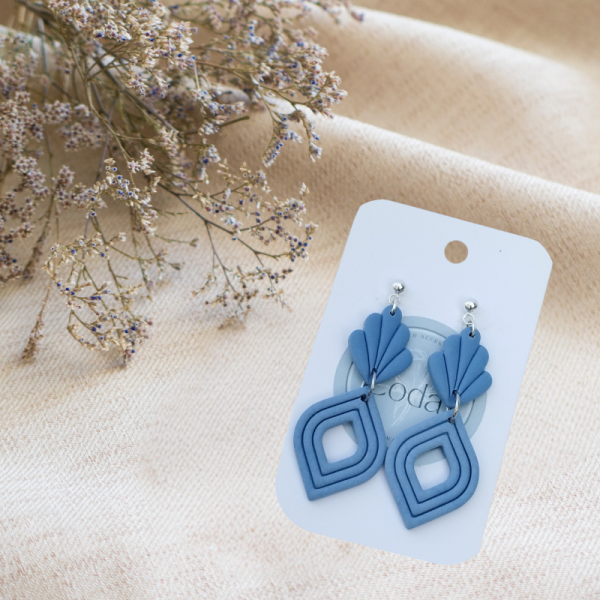 ME1 - Boucles d'oreilles bleu-gris
