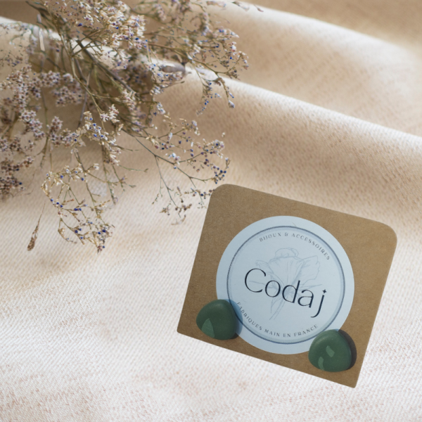 SA11 - Boucles d'oreilles puce kaki