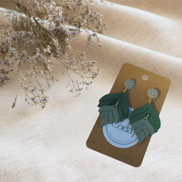 SA8 - Boucles d'oreilles kaki