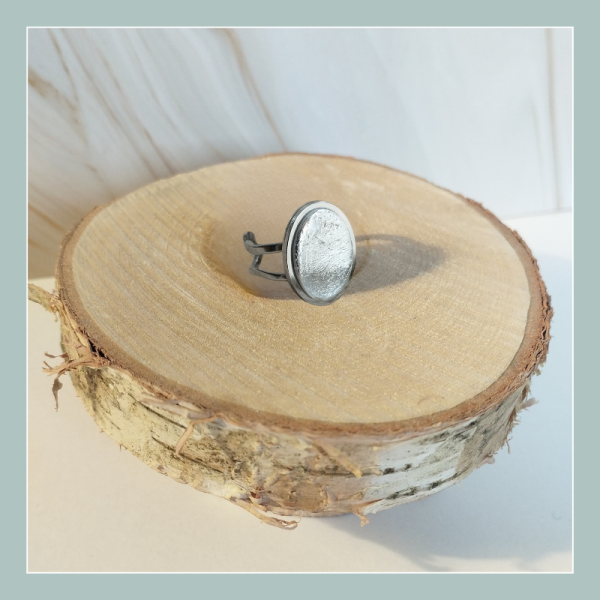 REV13- Bague réglable argenté