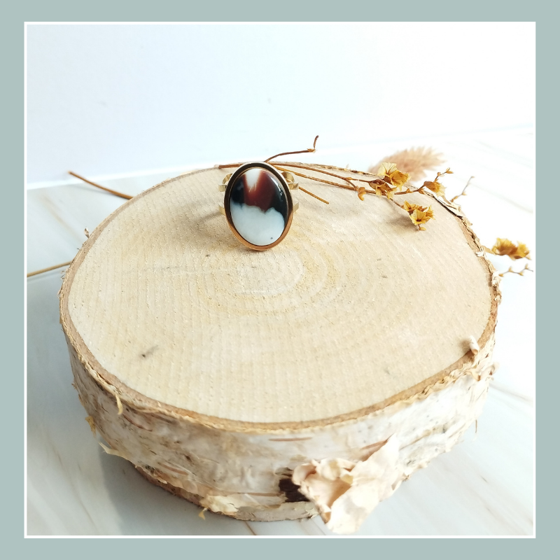 ARG15 - Bague Argile - Ecaille