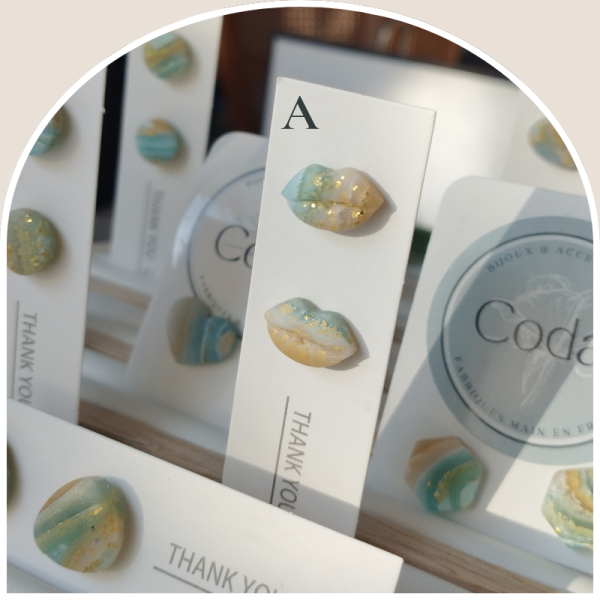 OCEA10 - Boucles d'oreilles "puces" OCÉANE