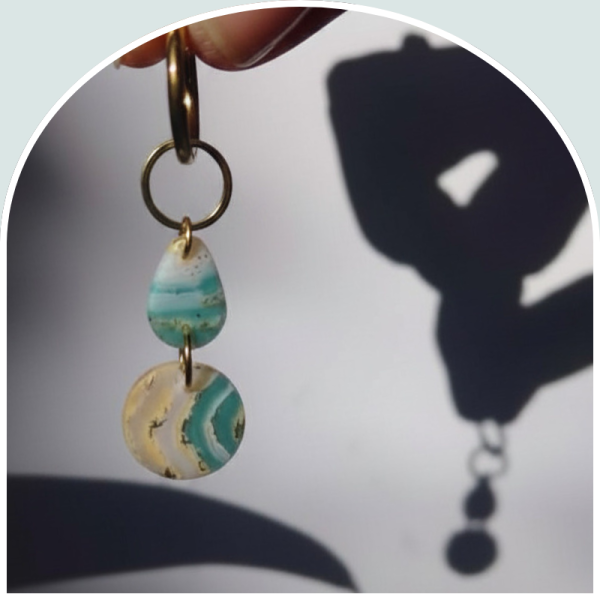 OCEA21 - Boucles d'oreilles OCÉANE - créole asymétrique